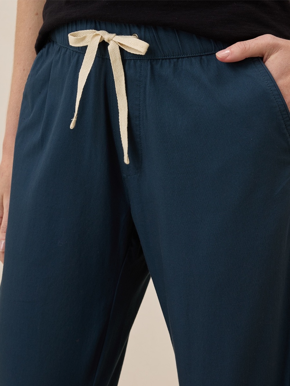 Pact organic cotton daily twill pant XL french navy drawstring pockets stretch - Picture 9 of 12